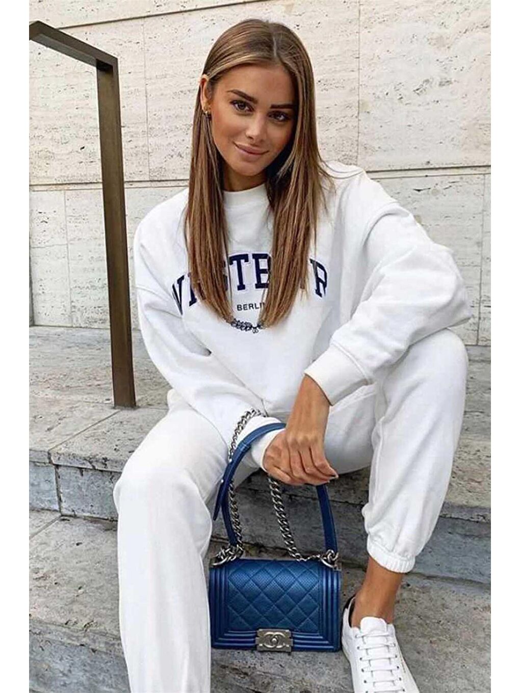 Beyaz Kadın Eşofman Takım Mg835