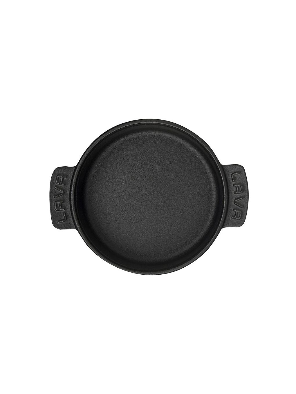 Siyah Yuvarlak Güveç Kabı Döküm Demir Yekpare Çift Kulplu Çap(Ø)14cm.-1