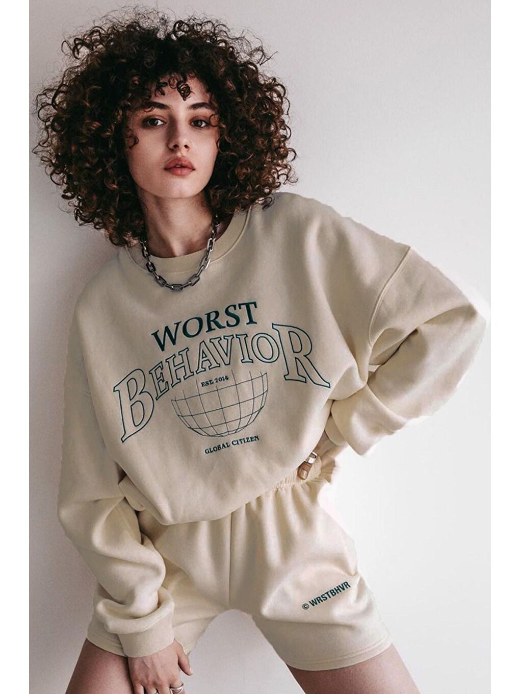 Madmext Bej Kadın Şort Takımı Mg1170