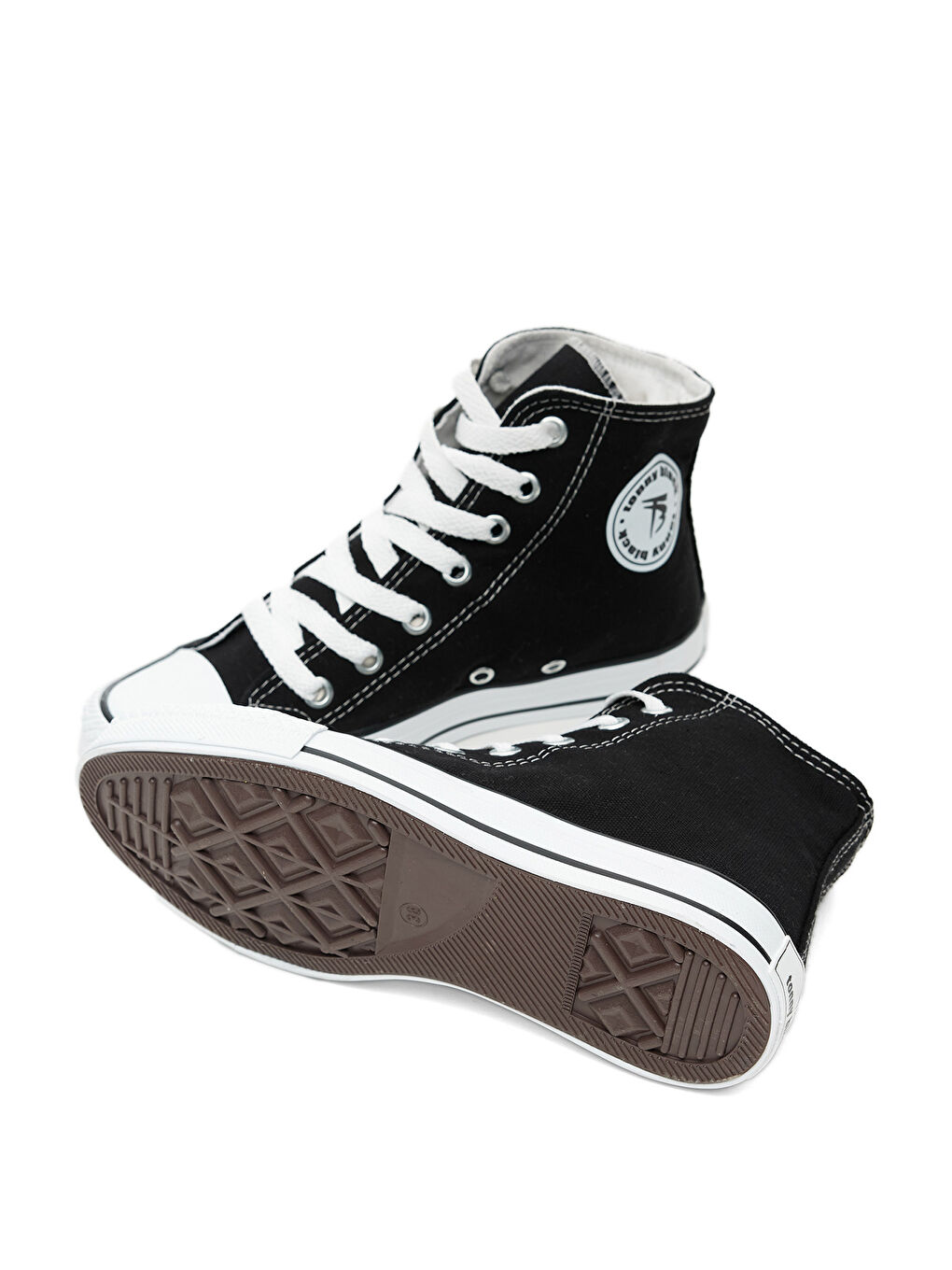 Unisex Siyah Rahat Kalıp Uzun Sneaker-2