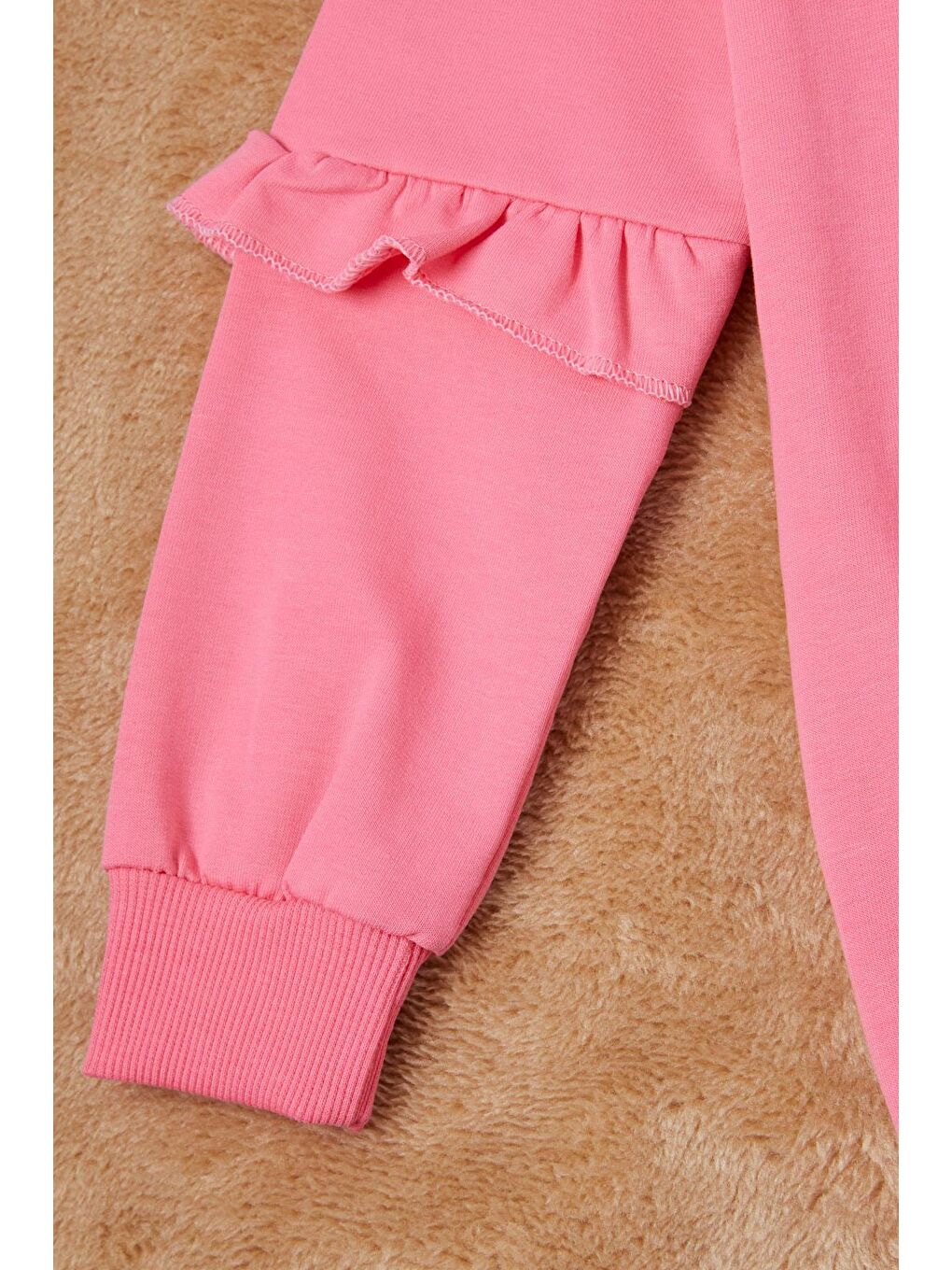 Pembe Papatya Baskılı Kız Çocuk Sweatshirt 16613-2