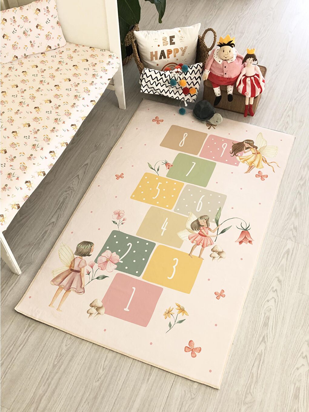 Karışık Seksek Desenli Baskılı Bebek Ve Çocuk Halısı 150x200 cm