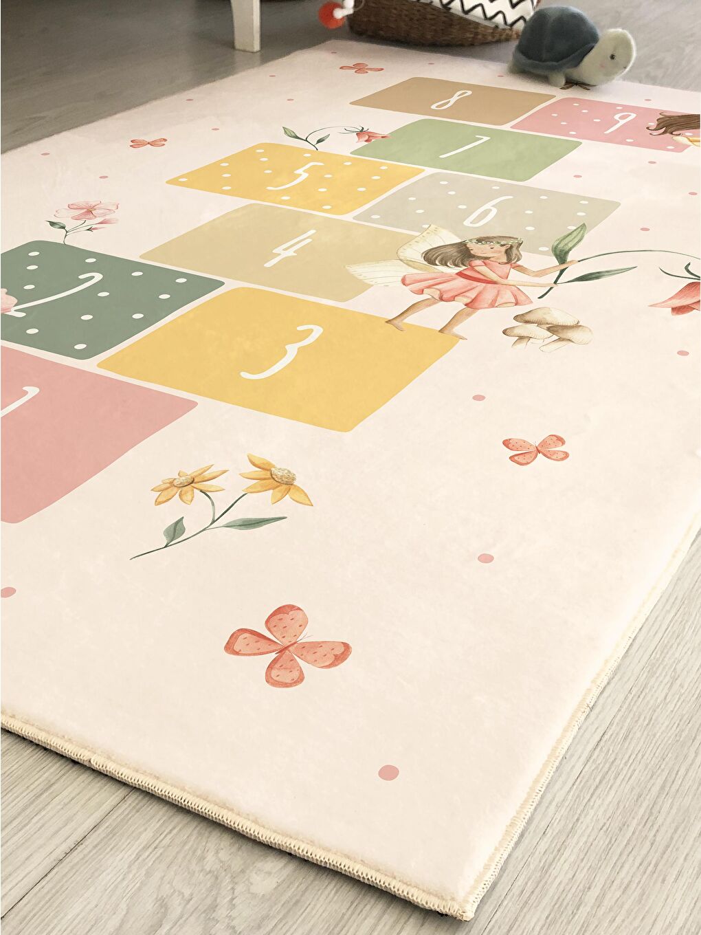 Karışık Seksek Desenli Baskılı Bebek Ve Çocuk Halısı 150x200 cm-1