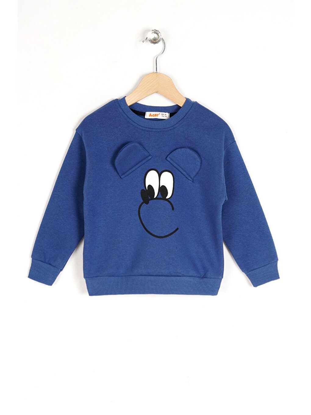 Acar İndigo Bisiklet Yaka Uzun Kol Indigo Renk Kız Çocuk Sweatshirt