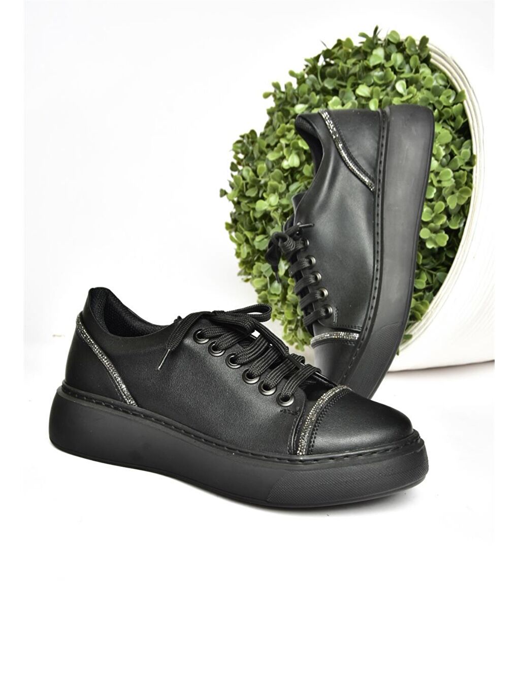 P274049309 Siyah Kadın Sneakers-2