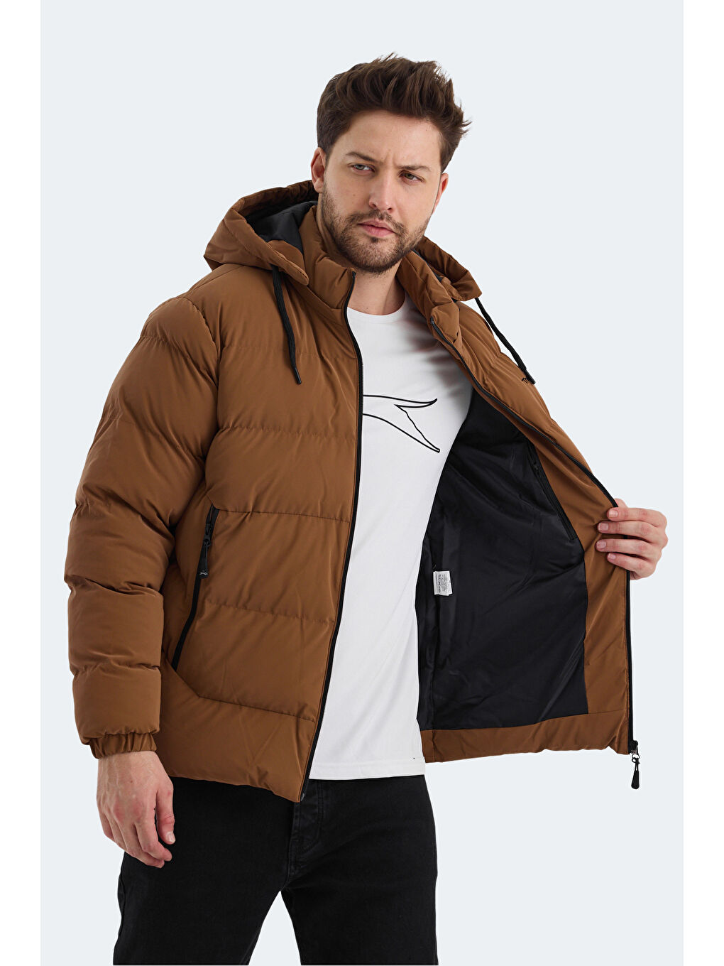 Kahverengi HEINER Erkek Mont Kaban Taba-5