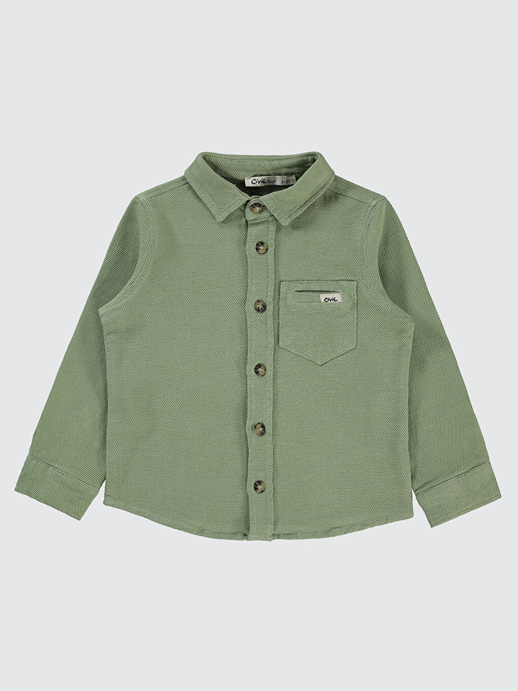 Boys Erkek Çocuk Gömlek 2-5 Yaş Açık Haki