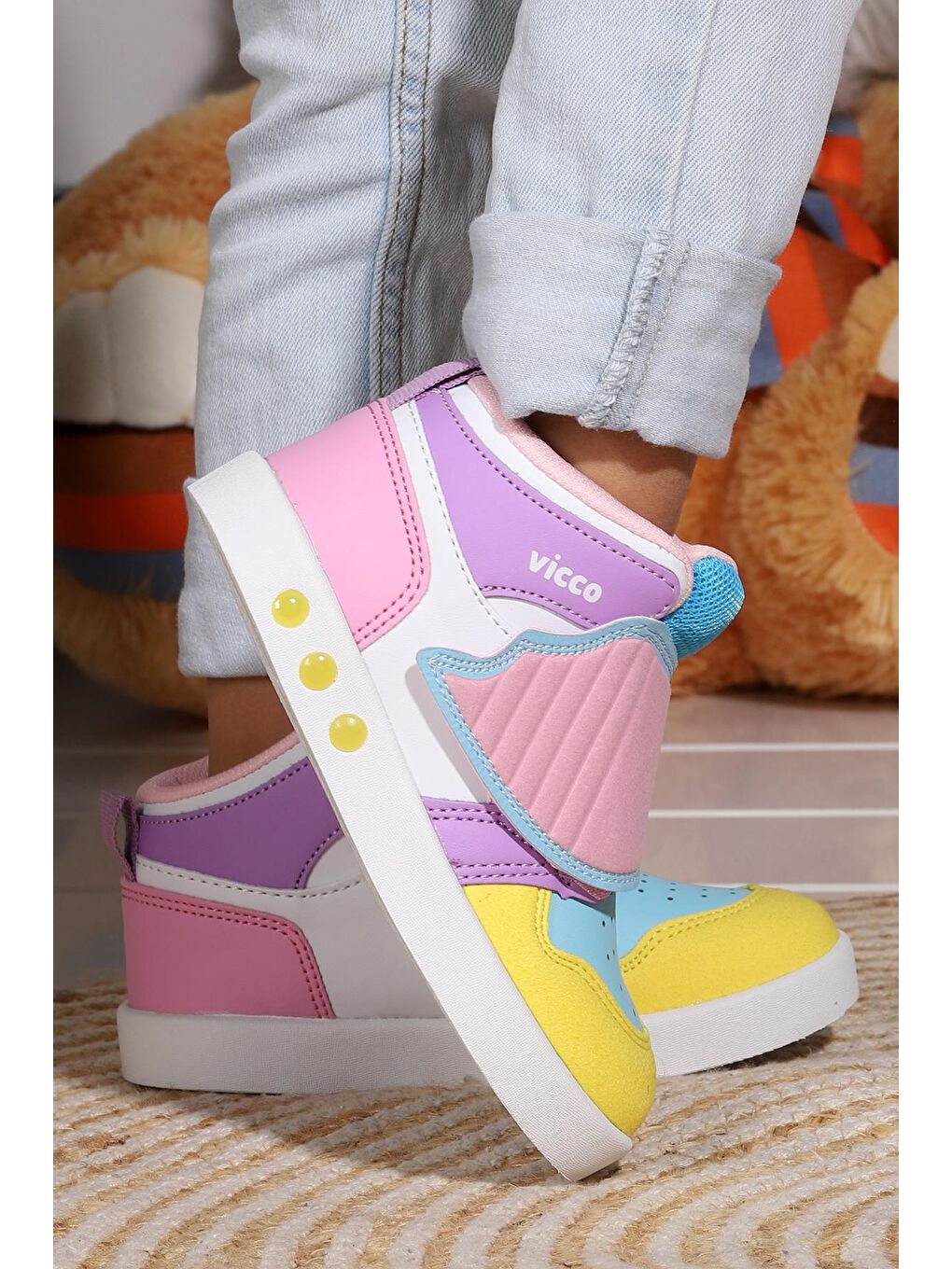 Sarı Ufo Cırtlı Kız/Erkek Çocuk Spor Ayakkabı 313.20K.100