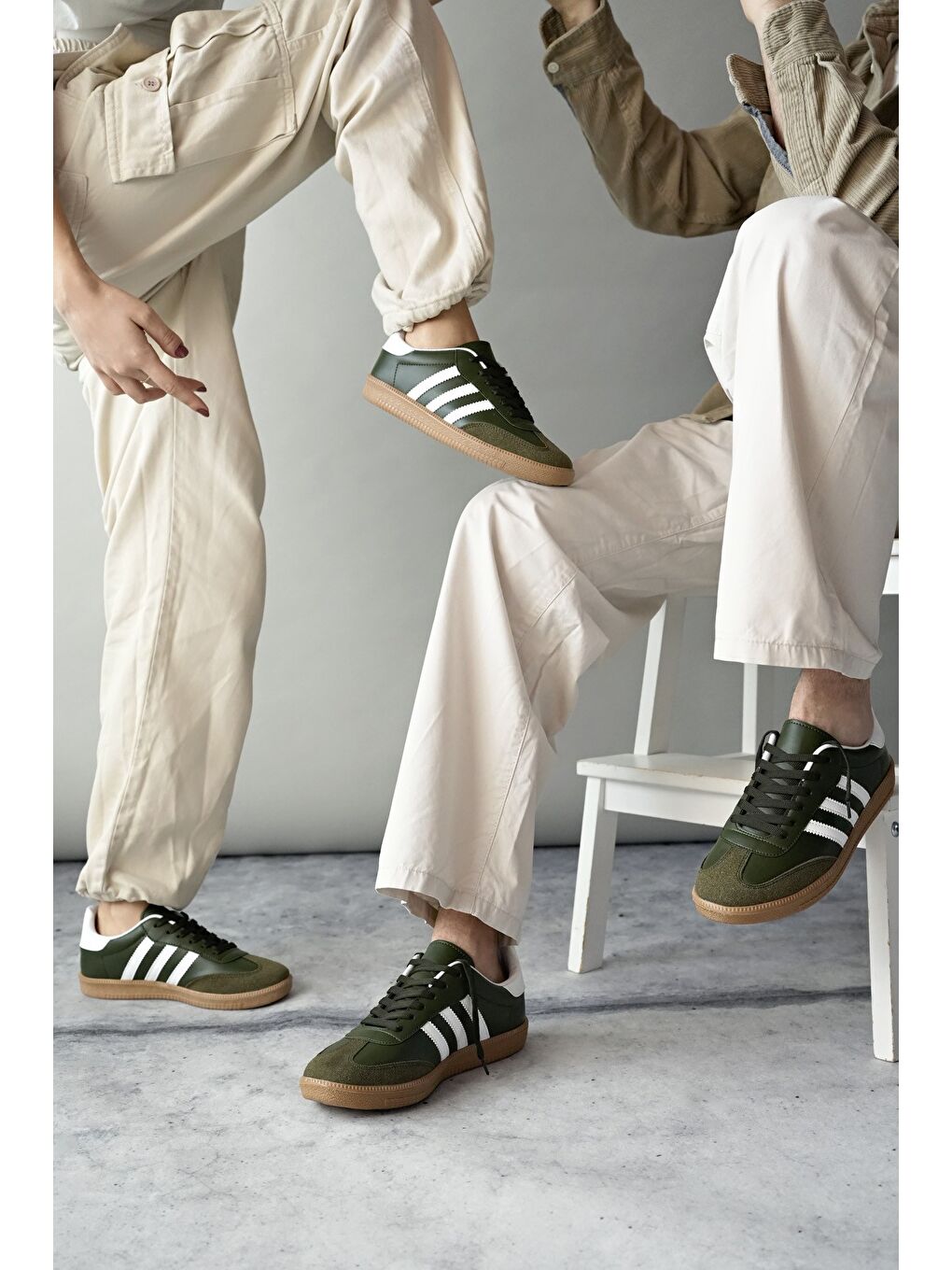 Haki JABBAR Unisex Ortopedik Günlük Bağcıklı Yürüyüş Koşu Sneaker Spor Ayakkabı-2