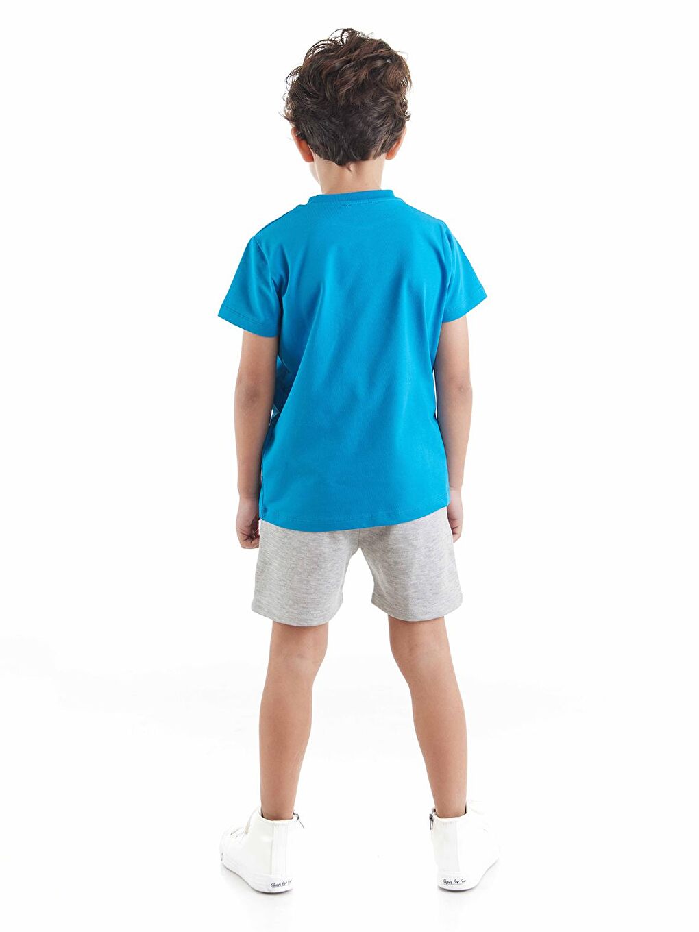 Karışık Robot Erkek Çocuk Tişört Şort Takım-1