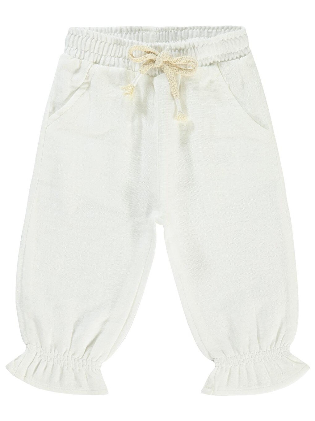 Baby Müslin Basic 6-18 Ay Pantolon - Ekru