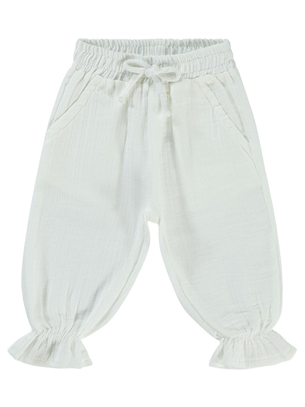 Baby Müslin Basic 6-18 Ay Pantolon - Ekru-2
