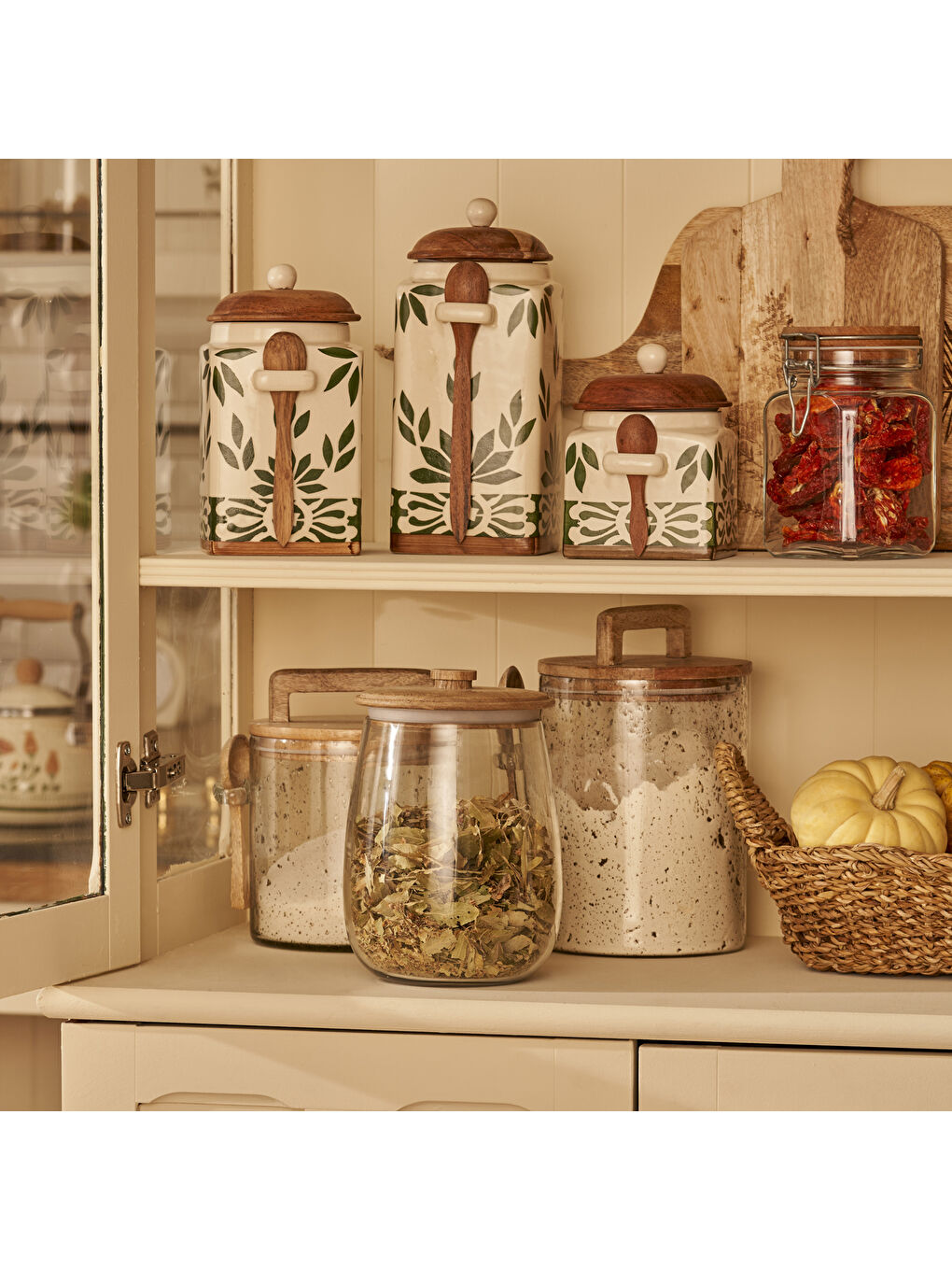 Bej Kers Mango Kapaklı Kaşıklı Kavanoz Naturel (2200 ml)-4