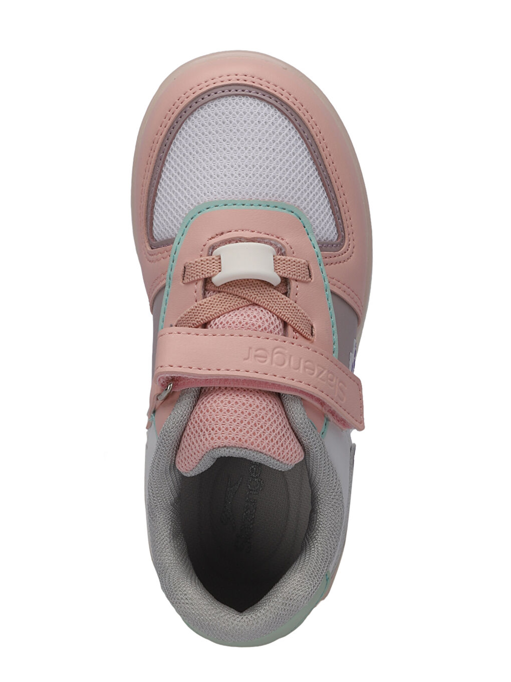 PERLE Kız Çocuk Cırt Cırtlı Beyaz / Pembe Sneaker-4