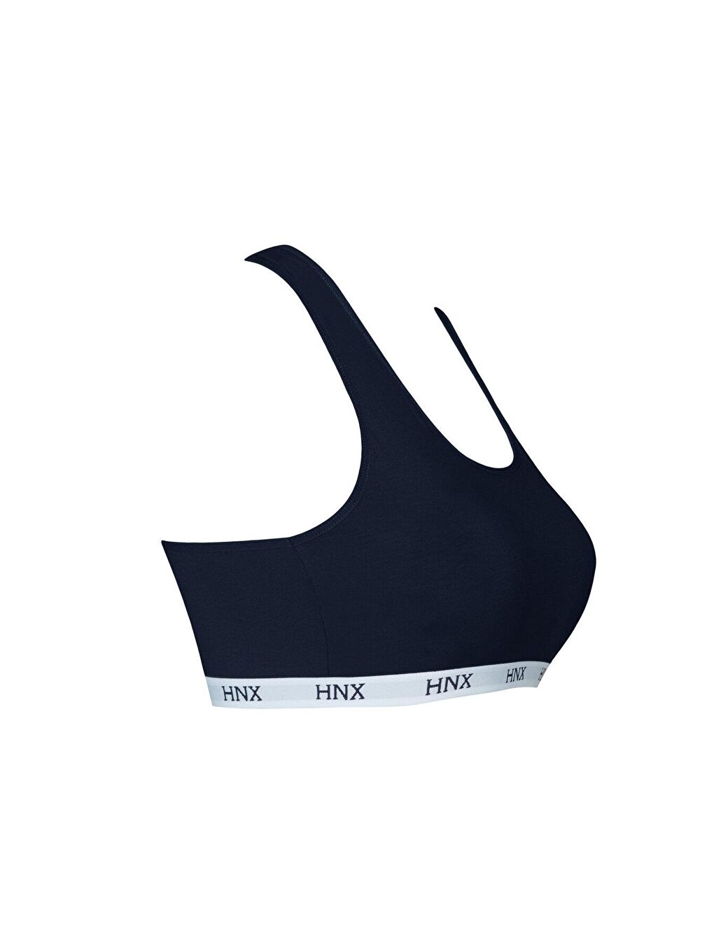 Lacivert Pamuklu Çapraz Askılı Çıkarılabilir Kaplı Kadın Sporcu Büstiyer-1