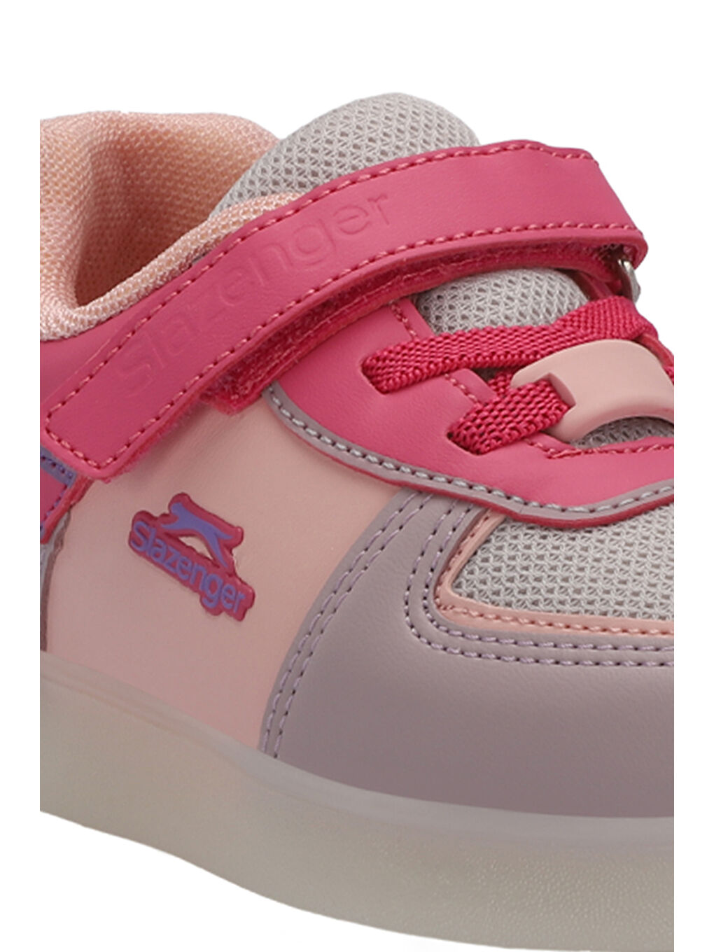 PERLE Kız Çocuk Cırt Cırtlı Pembe / Mor Sneaker-3