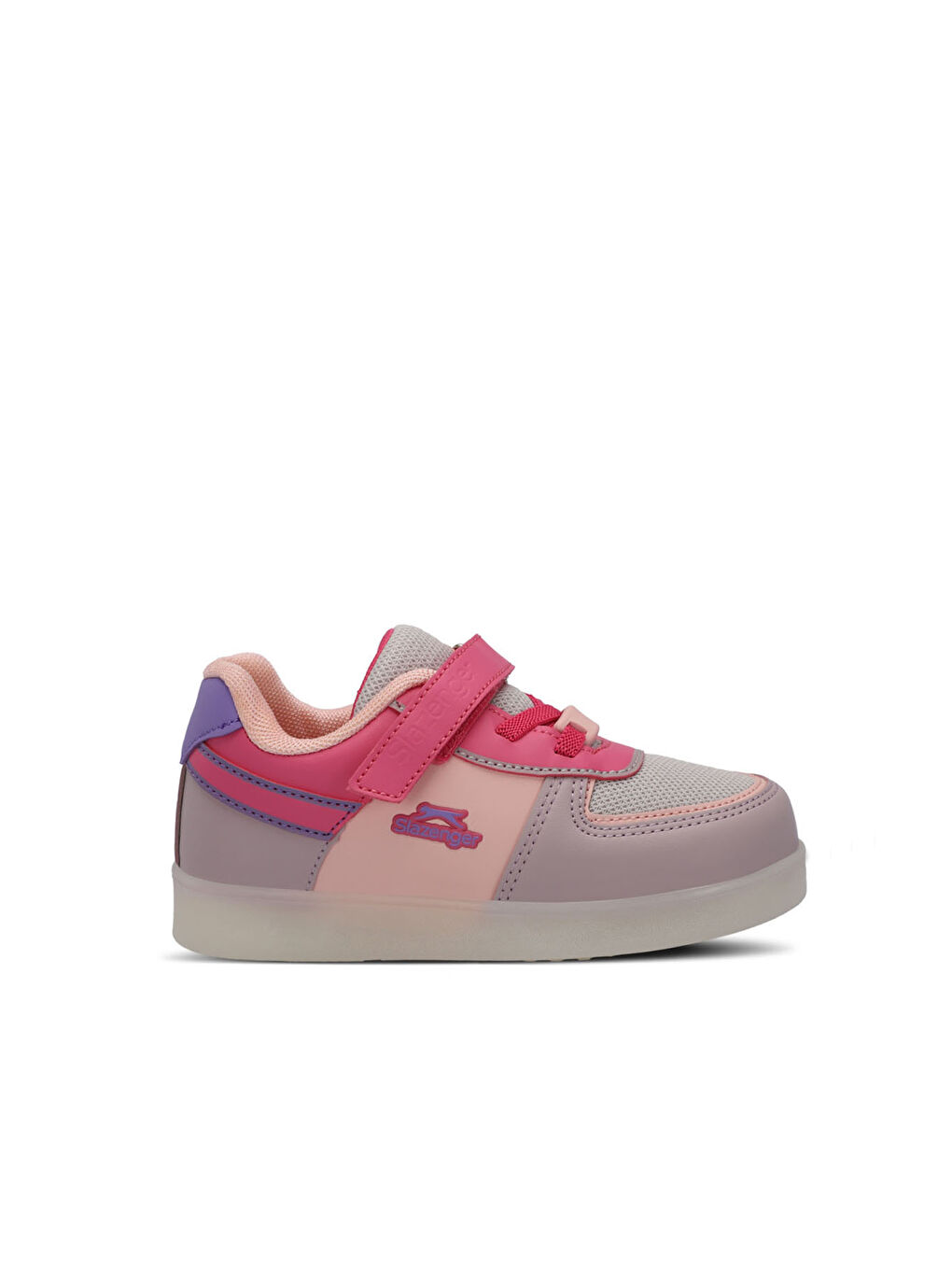 PERLE Kız Çocuk Cırt Cırtlı Pembe / Mor Sneaker
