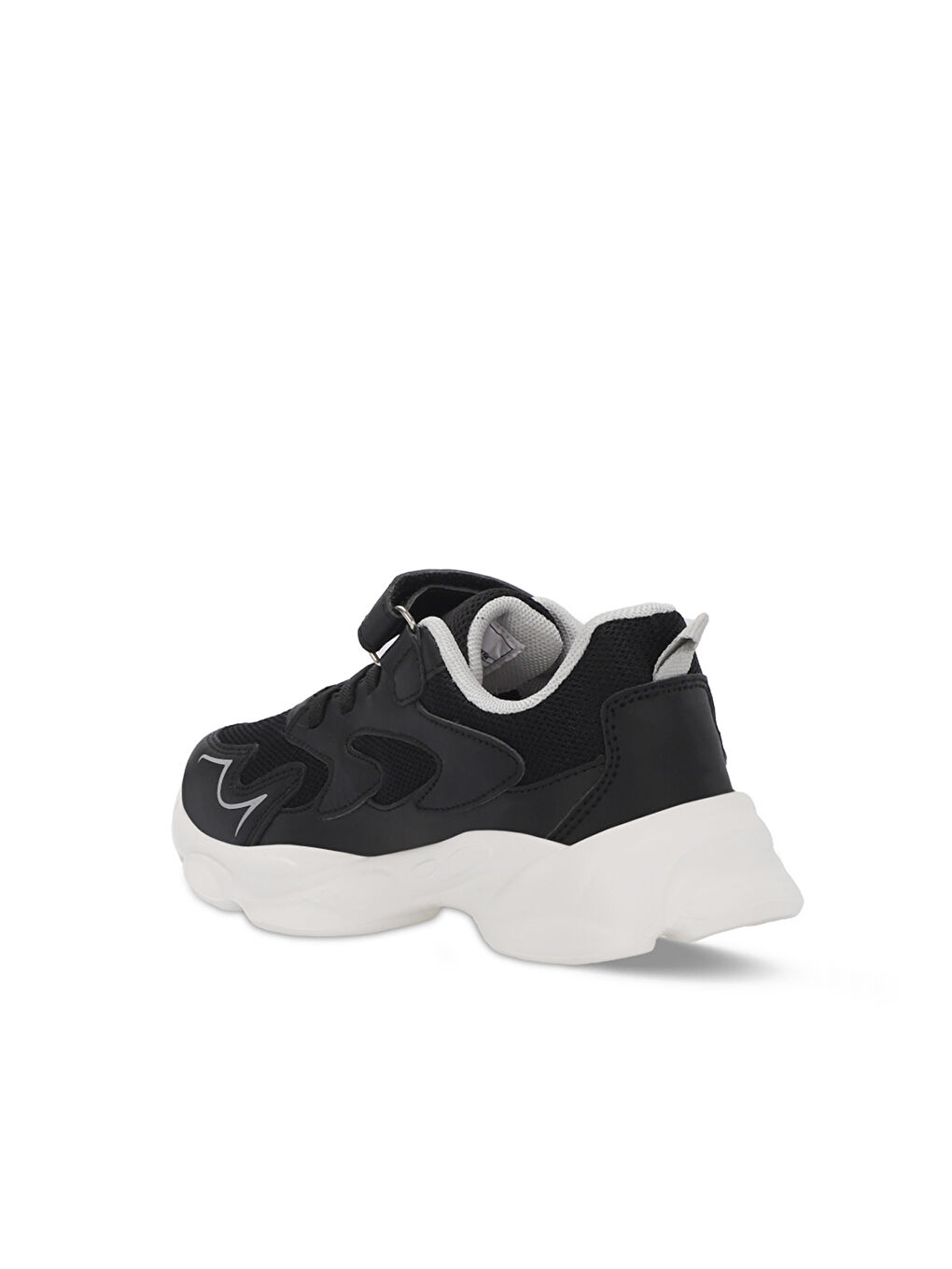 PARIS Unisex Çocuk Cırt Cırtlı Siyah Sneaker-2