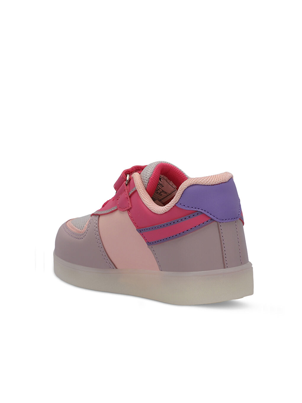 PERLE Kız Çocuk Cırt Cırtlı Pembe / Mor Sneaker-2