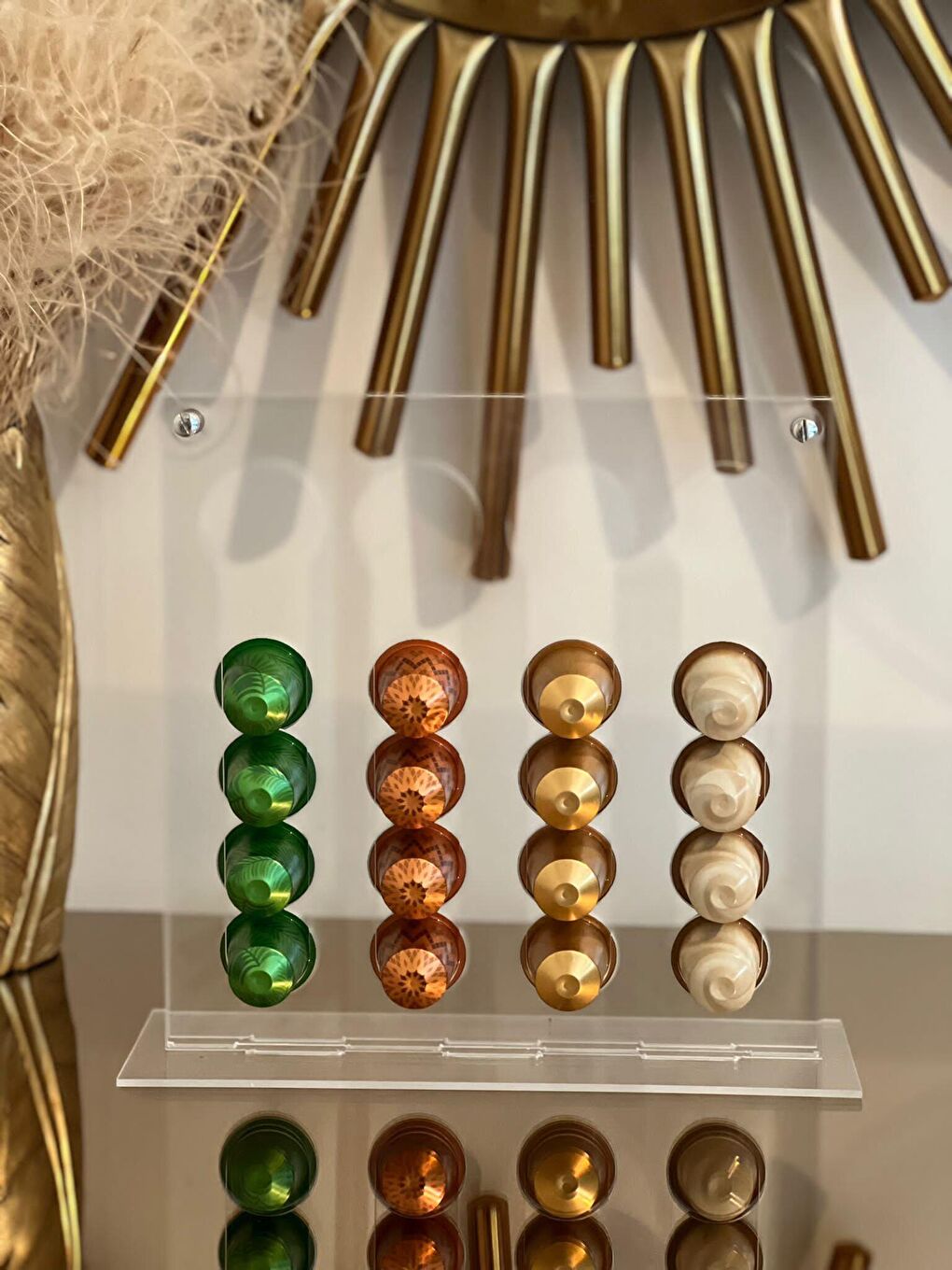 Antrasit Nespresso & Jacobs uyumlu ayaklı kapsül kahve standı 20 kapasiteli