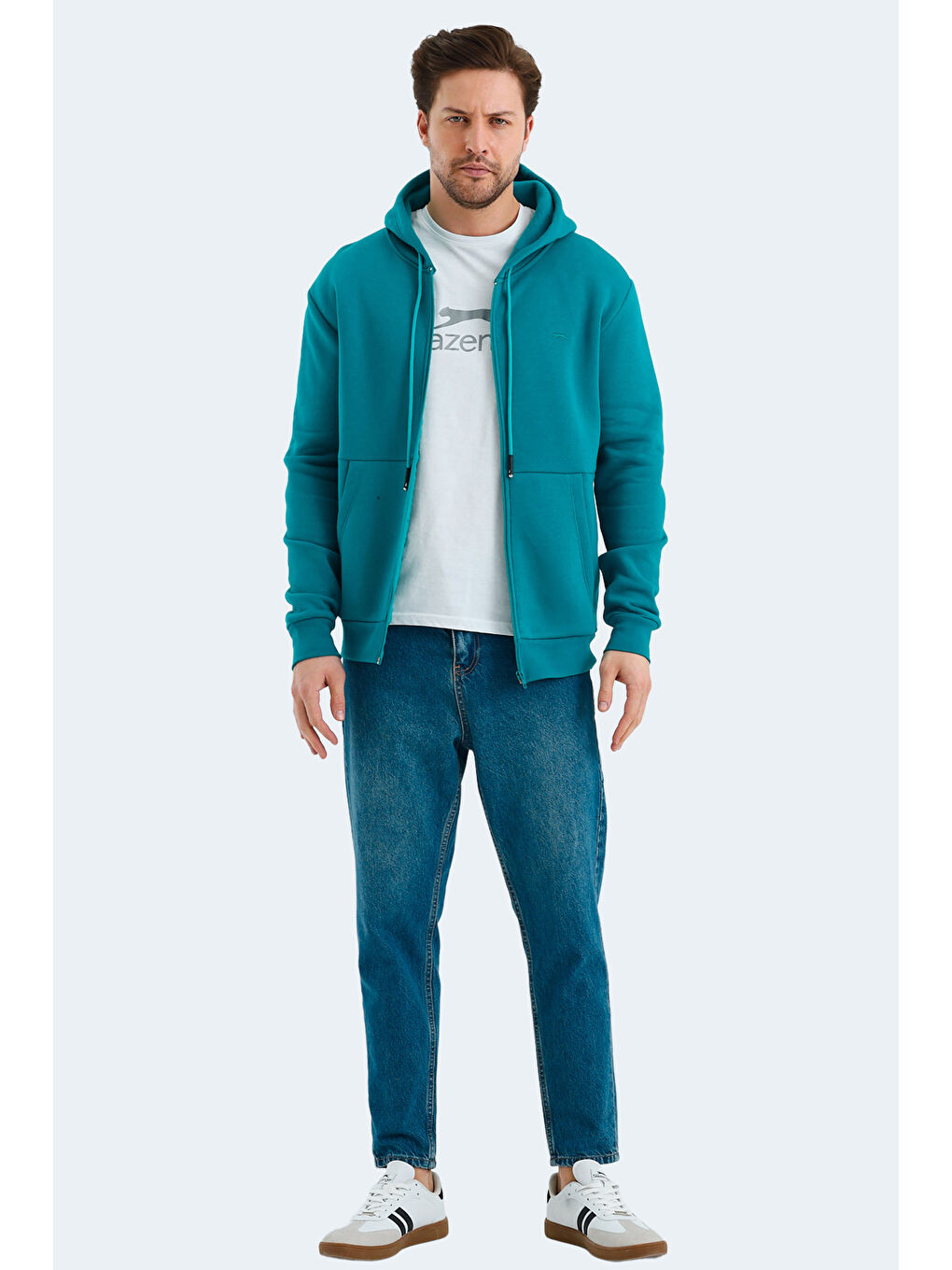 VONDA Erkek Fermuarlı Sweatshirt Petrol-6