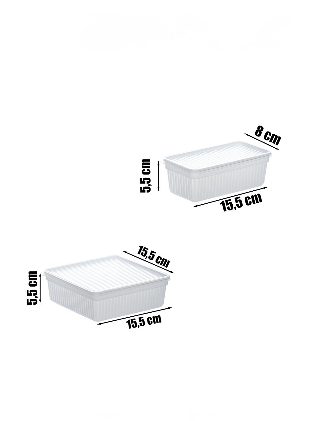 2011 8'li Buzluk Buzdolabı Düzenleyici Derin Dondurucuya Uygun Bakliyat Saklama Kabı Seti -Beyaz-6