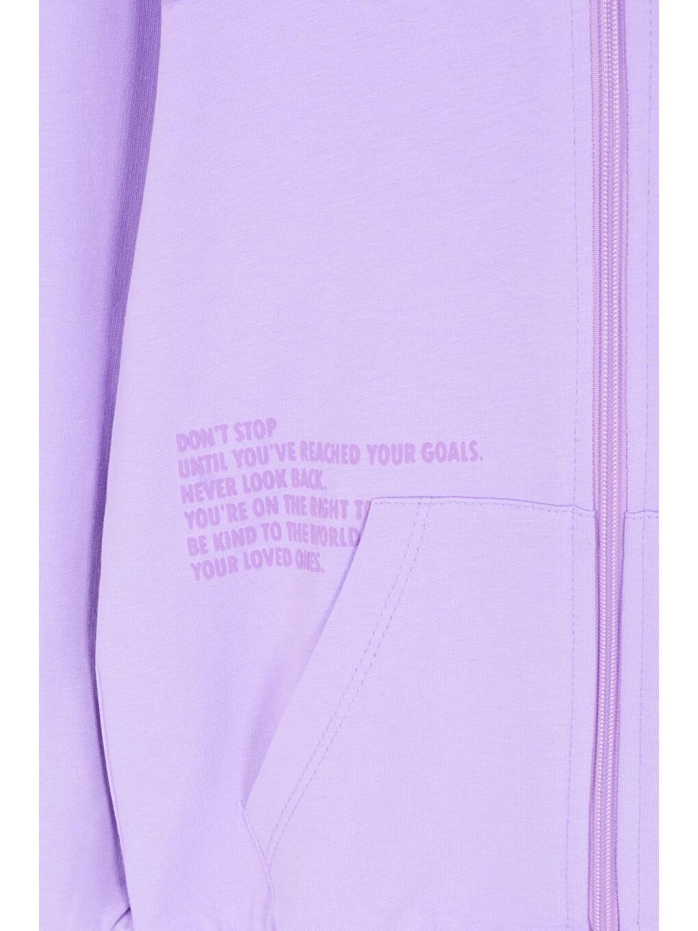 Lila Universe Baskılı Kapüşonlu Hırkalı Kız Eşofman Takımı 16800-2