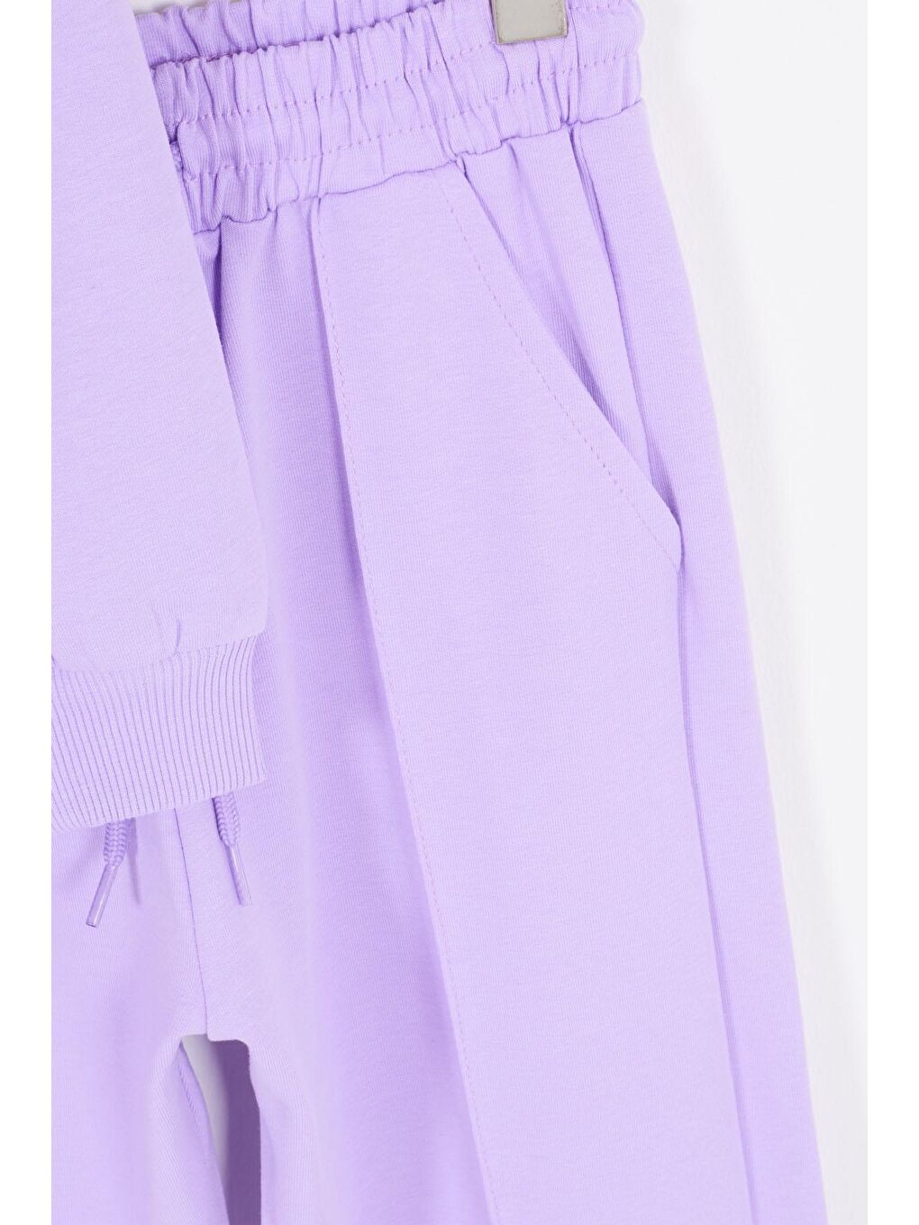 Lila Universe Baskılı Kapüşonlu Hırkalı Kız Eşofman Takımı 16800-3