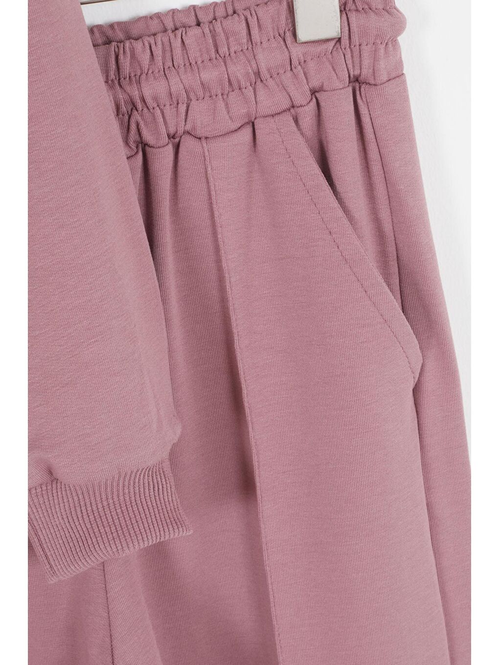 Pembe Universe Baskılı Kapüşonlu Hırkalı Kız Eşofman Takımı 16799-3