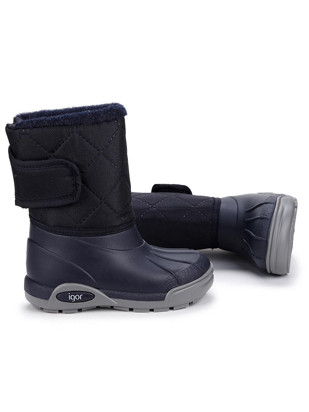 Lacivert Topo Skı Nylon Erkek/Kız Çocuk Su Geçirmez Yağmur Kar Botu W10209