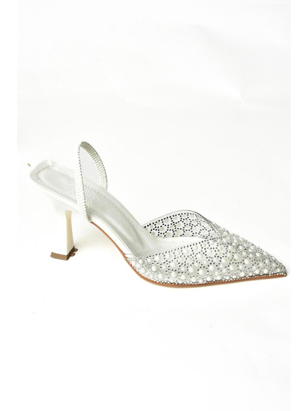 S6149380 Beyaz Kadın Topuklu Ayakkabı