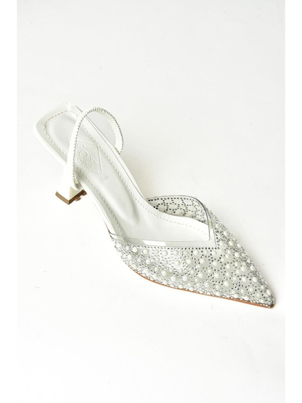 S6149380 Beyaz Kadın Topuklu Ayakkabı-1
