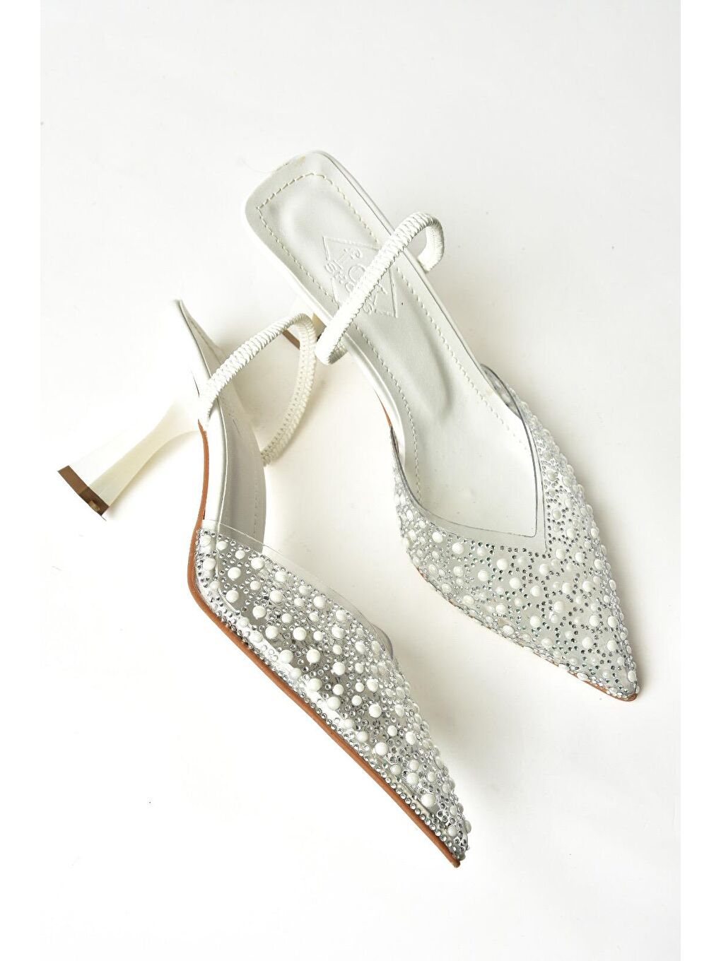 S6149380 Beyaz Kadın Topuklu Ayakkabı-2