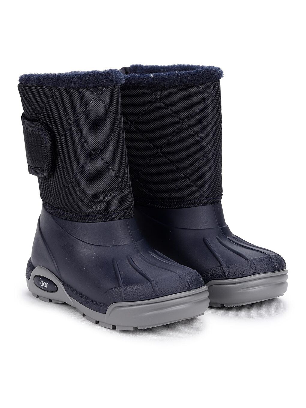 Lacivert Topo Skı Nylon Erkek/Kız Çocuk Su Geçirmez Yağmur Kar Botu W10209-2