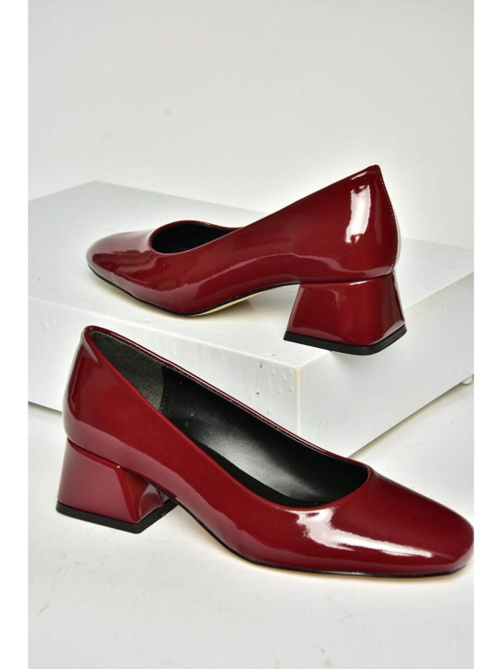 Bordo Kadın Topuklu Ayakkabı-2