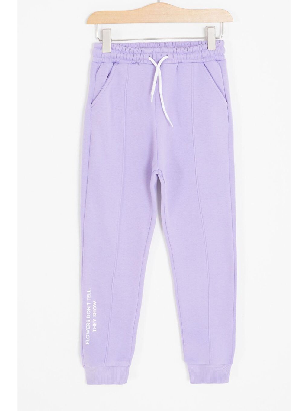 Lila Harf Nakışlı Kolej Ceketli Kız Çocuk Şardonlu Eşofman Takımı 16828-2