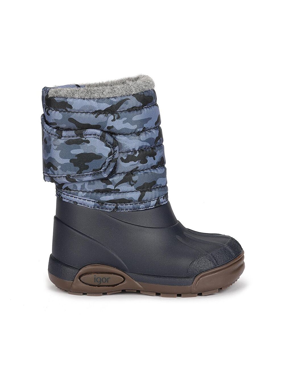 Lacivert Topo Ski Camo Erkek Çocuk Su Geçirmez Yağmur Kar Botu W10210-3