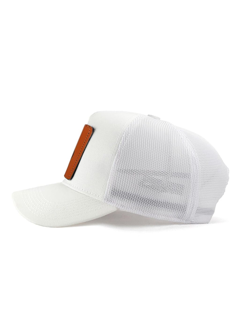 V1 Trucker Ç Harf - 3 Kod Logolu Unisex Beyaz Şapka (Cap)-3
