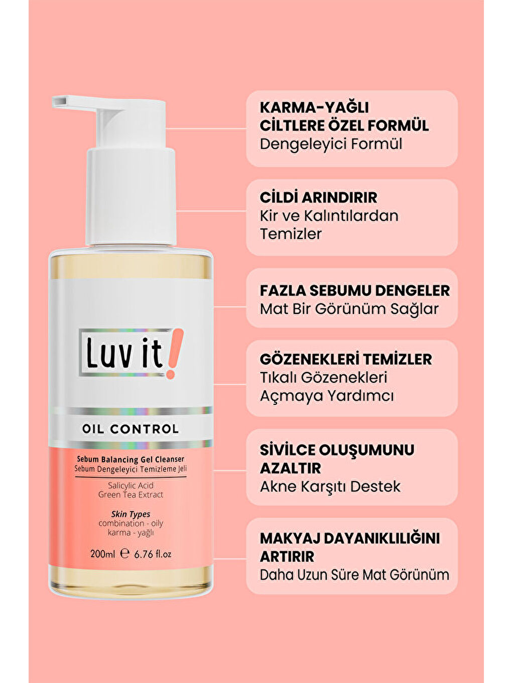 Sebum Dengeleyici Yüz Temizleme Jeli Karma Yağlı Ciltler 200ml-3