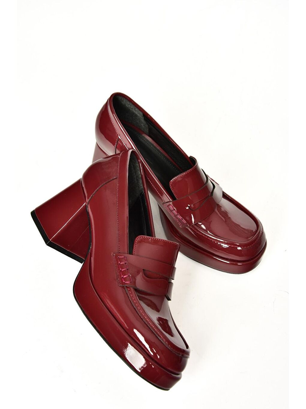 T5690137 Bordo Kadın Topuklu Ayakkabı-2