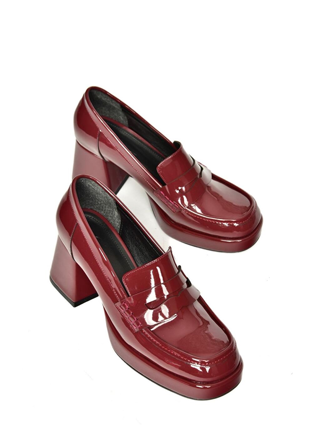 T5690137 Bordo Kadın Topuklu Ayakkabı-4