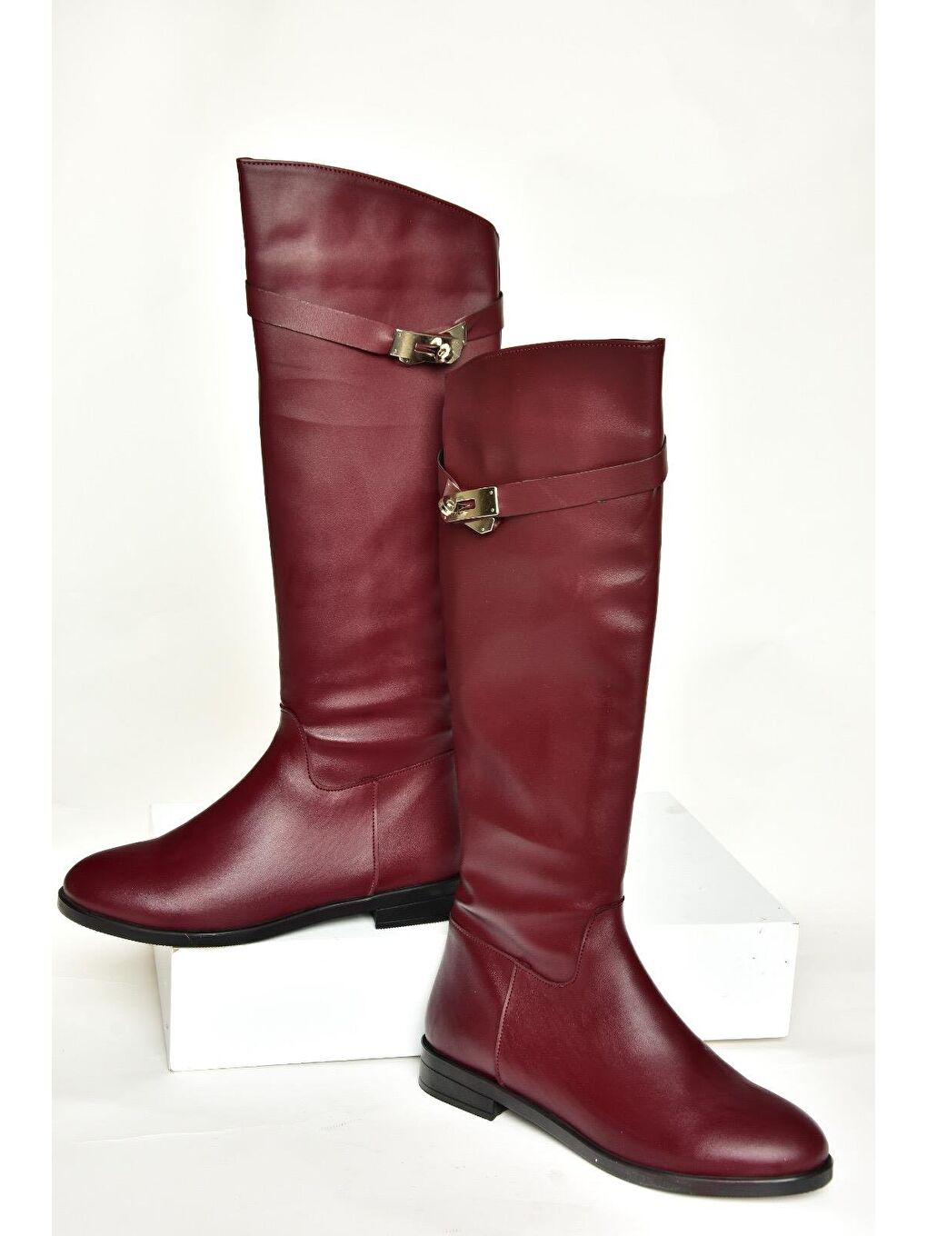 T8484434 Bordo Kadın Çizme