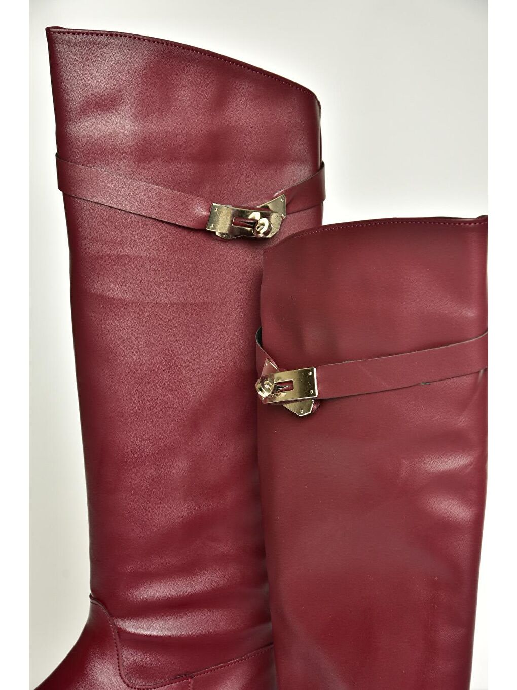 T8484434 Bordo Kadın Çizme-1