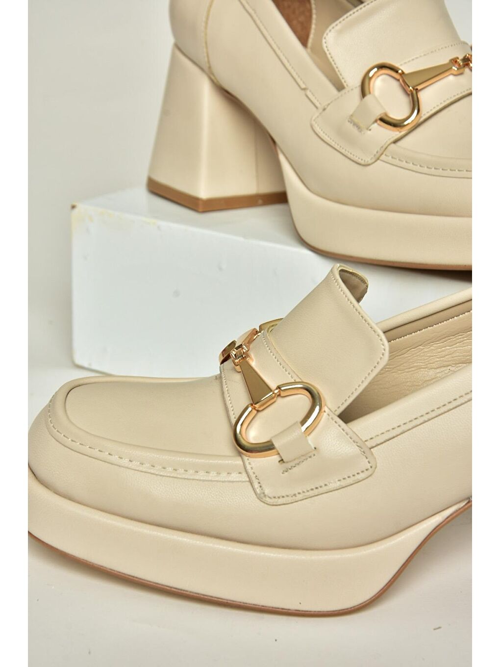 T5696138 Bej Kadın Topuklu Ayakkabı-2