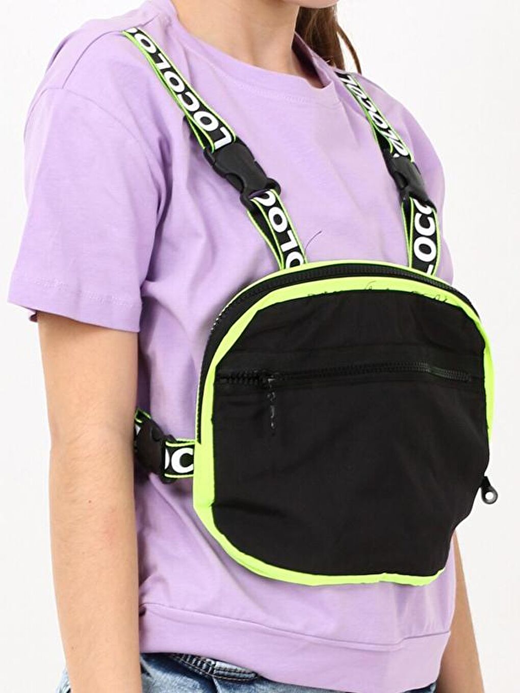 Mor Kız Çocuk Çantalı T-shirt 10-15 Yaş 13868-1