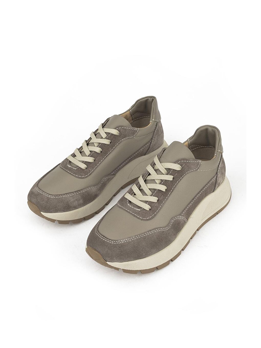 Bej Kadın Hakiki Deri Ayakkabı 133359Z461 Vizon-3