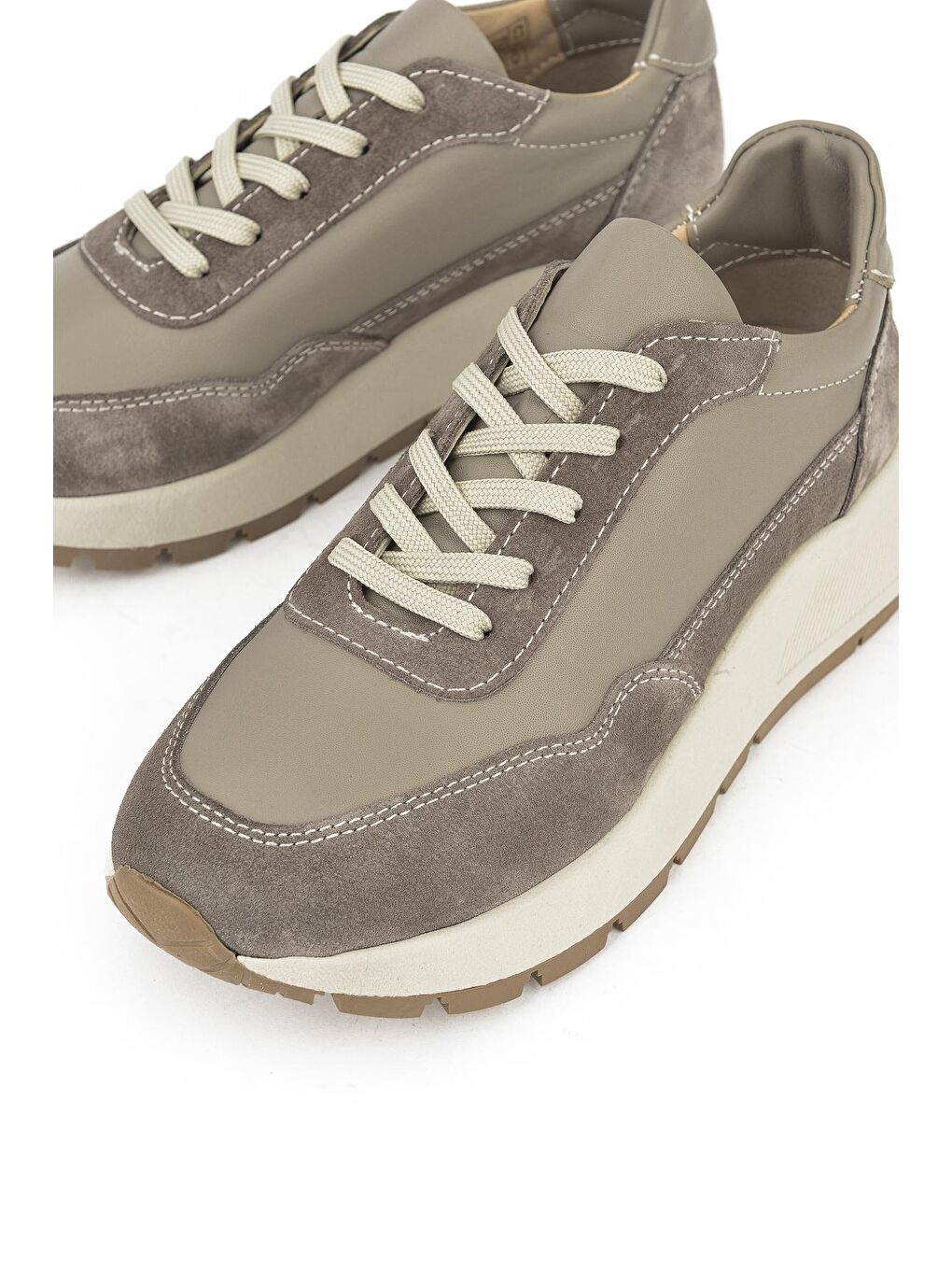 Bej Kadın Hakiki Deri Ayakkabı 133359Z461 Vizon-4