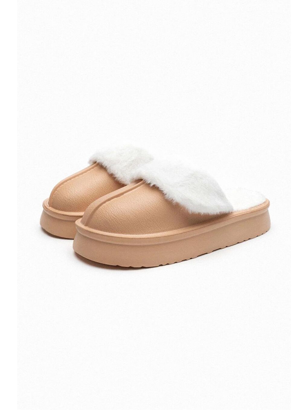 Fox Shoes Bej T918264209 Vizon Kadın Terlik - 3