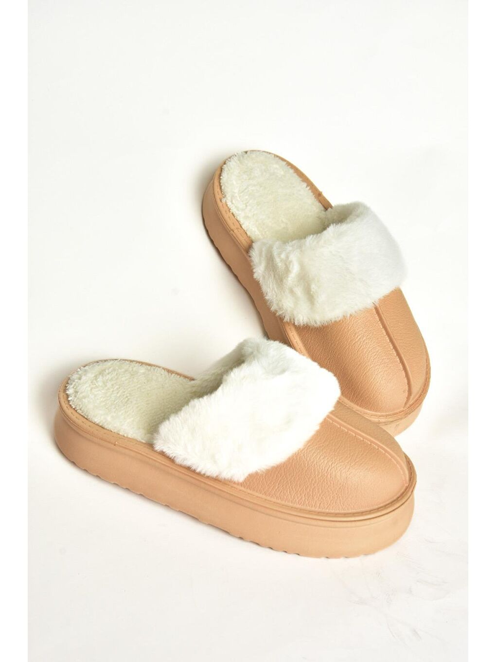 Fox Shoes Bej T918264209 Vizon Kadın Terlik - 4