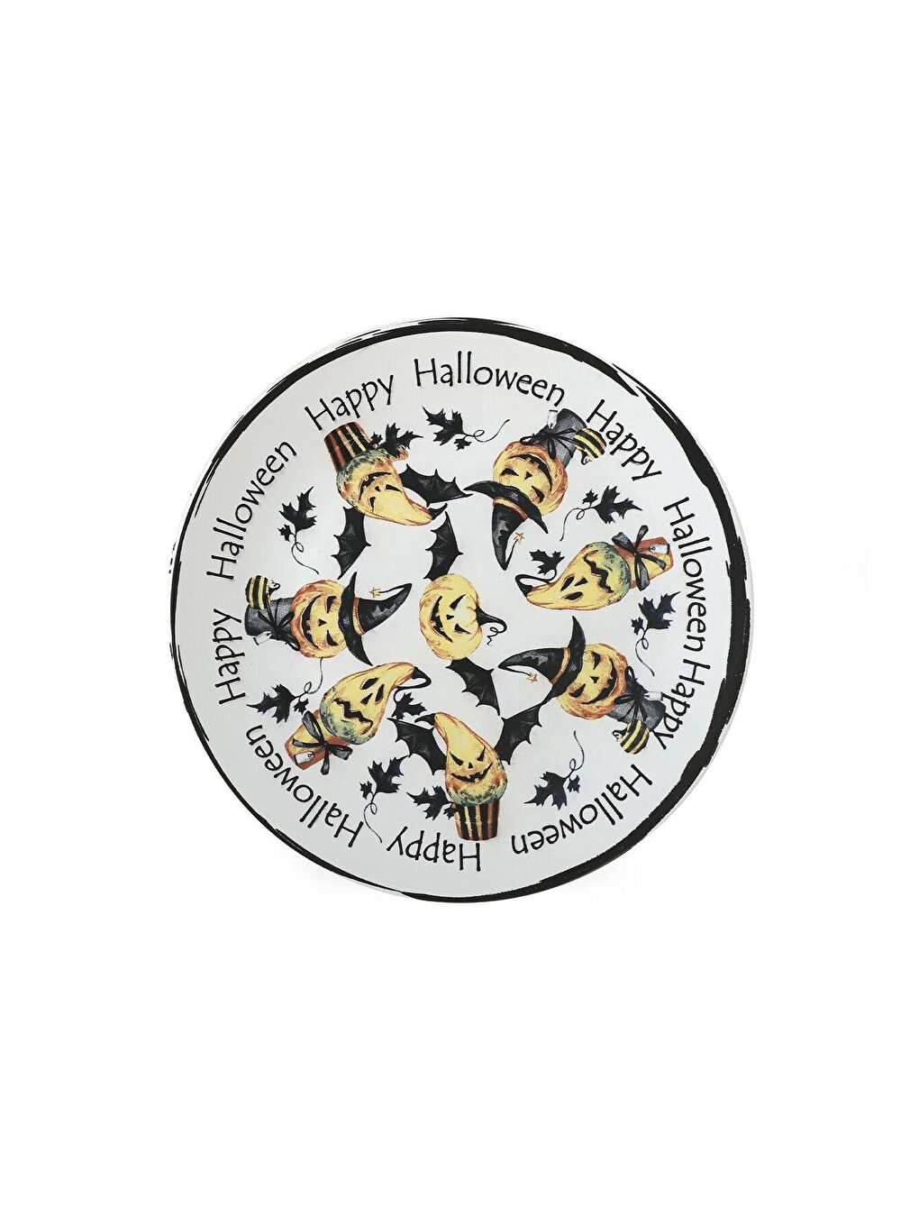 Keramika Karışık Halloween Happy Servis Tabağı 26 Cm - 1